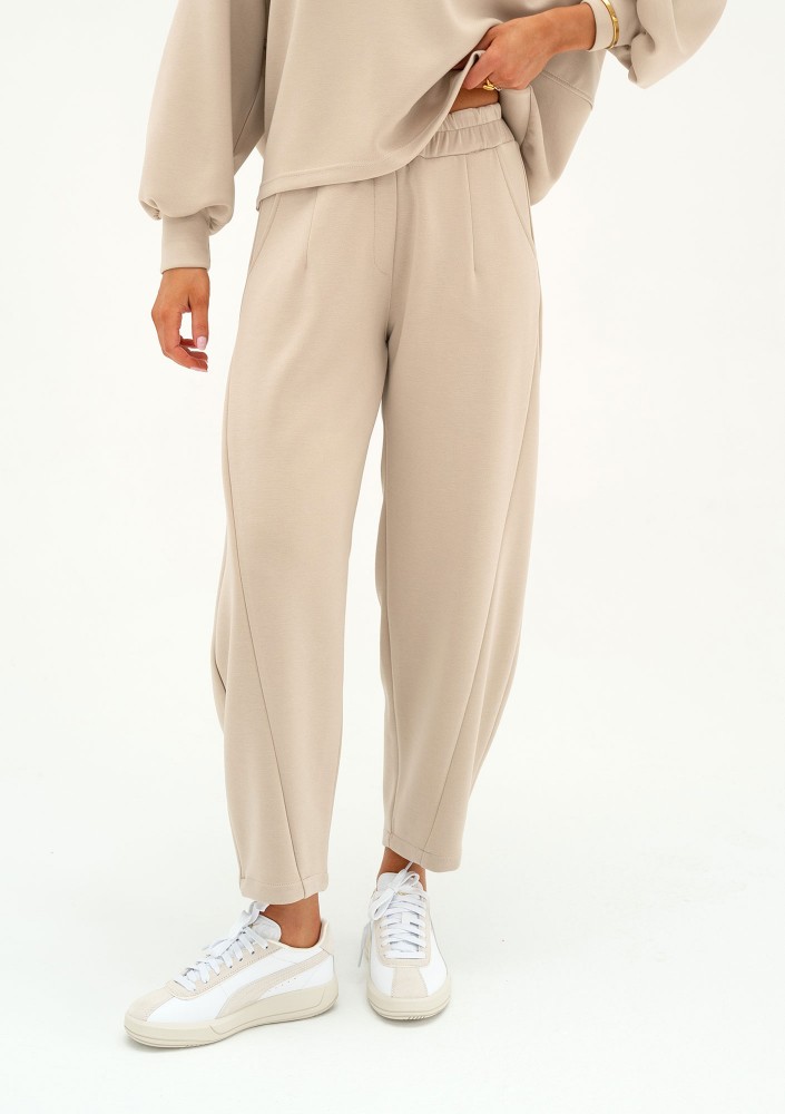 Ollie - Beige rayon sweatpants