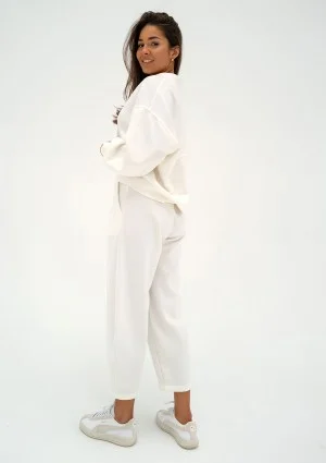 Ollie - Ecru rayon sweatpants