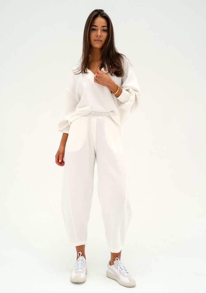 Ollie - Ecru rayon sweatshirt