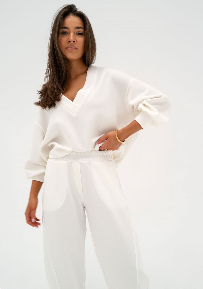 Ollie - Ecru rayon sweatshirt