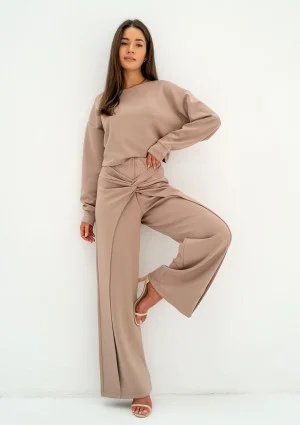 Jase - Latte beige short sweatshirt