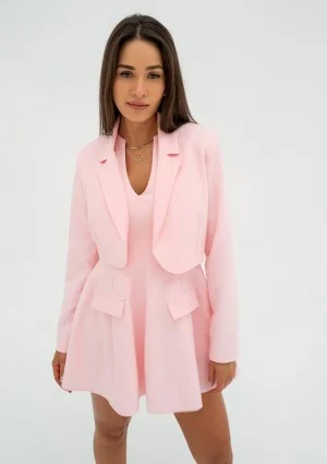Iris - Powder pink short blazer