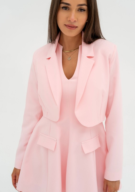 Iris - Powder pink short blazer