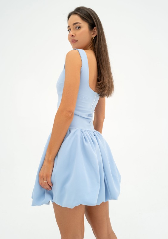 Katie - Light blue mini bomb dress