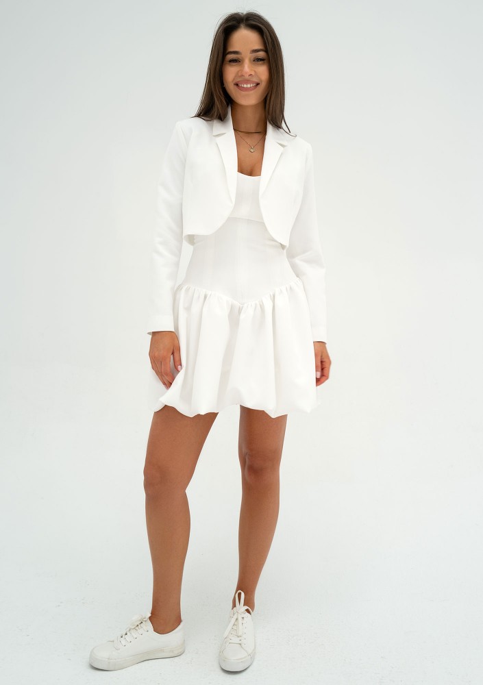Iris - Ecru short blazer