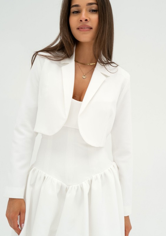 Iris - Krótki żakiet Ecru