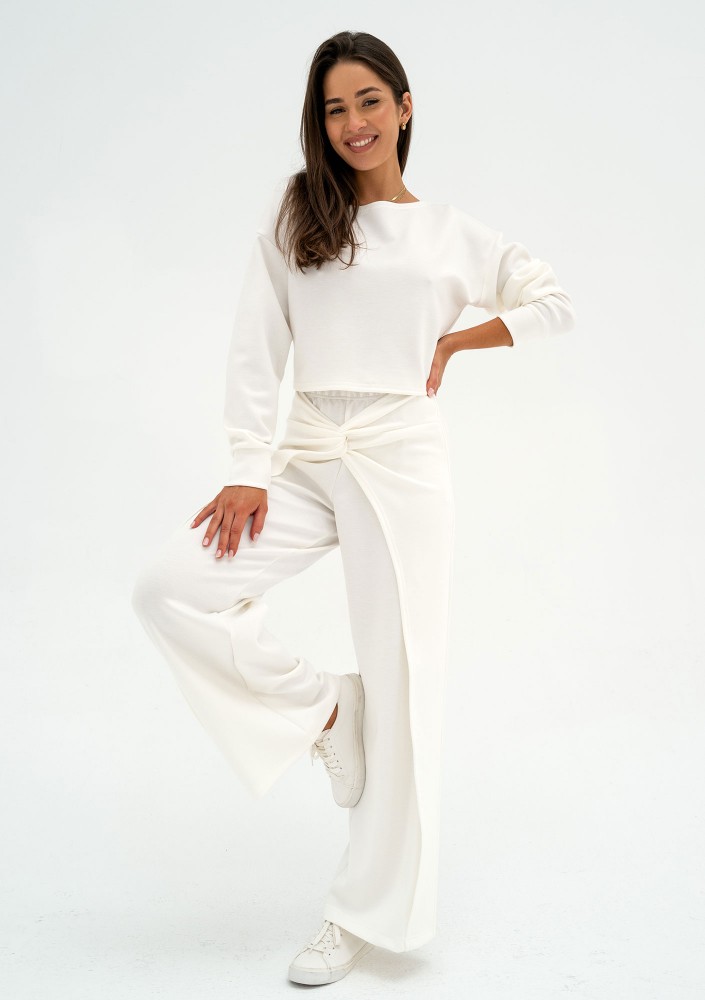 Jase - Ecru short sweatshirt