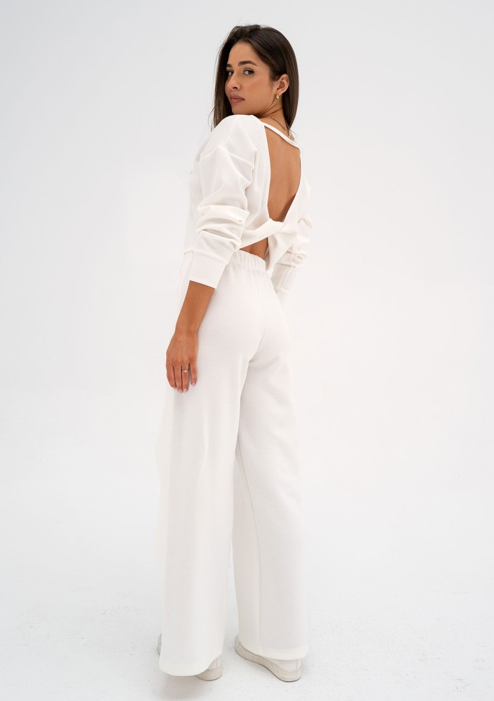 Jase - Bluza z odkrytymi plecami Ecru