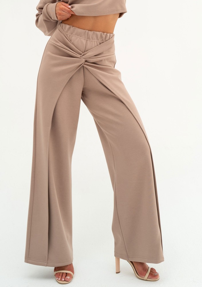 Jase - Latte draped trousers