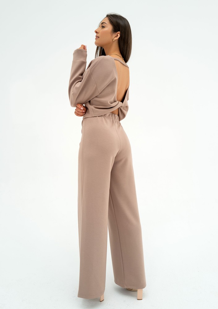 Jase - Latte draped trousers