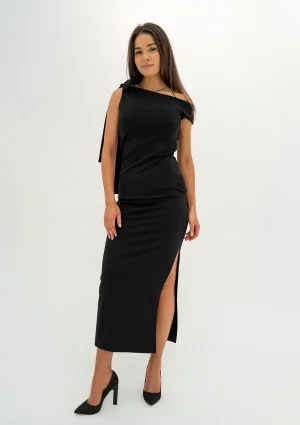 Chiara - Black maxi dress