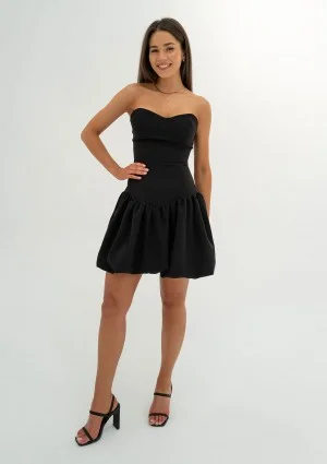 Leyna - Black mini bomb dress
