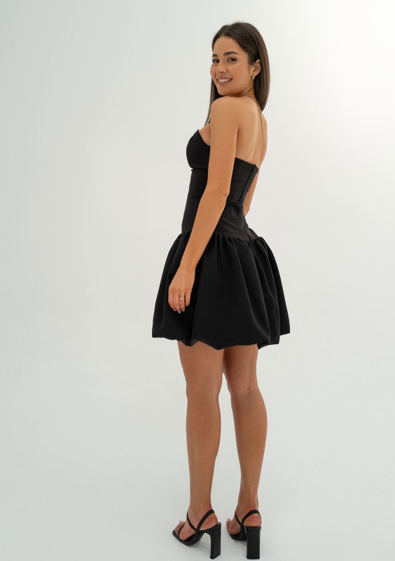 Leyna - Black mini bomb dress