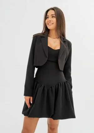 Iris - Black short blazer