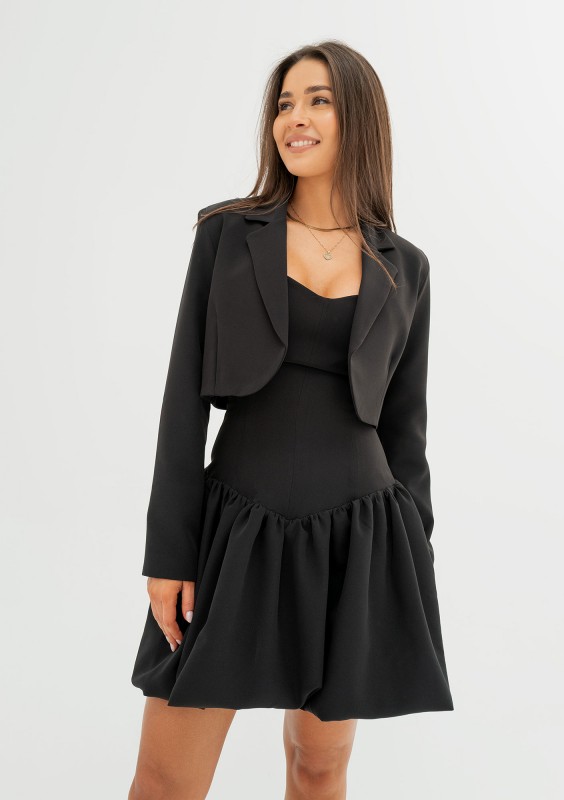 Iris - Black short blazer