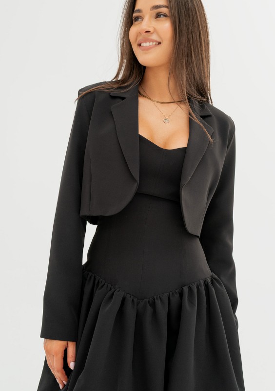 Iris - Black short blazer