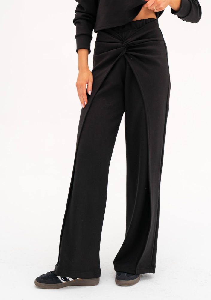 Jase - Black draped trousers