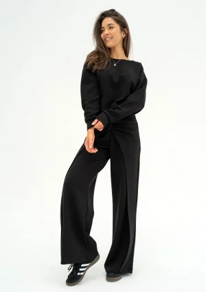 Jase - Black draped trousers