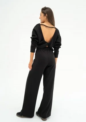 Jase - Black draped trousers