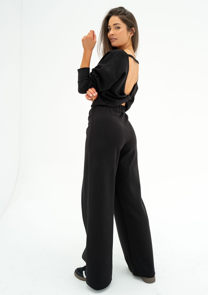 Jase - Black draped trousers
