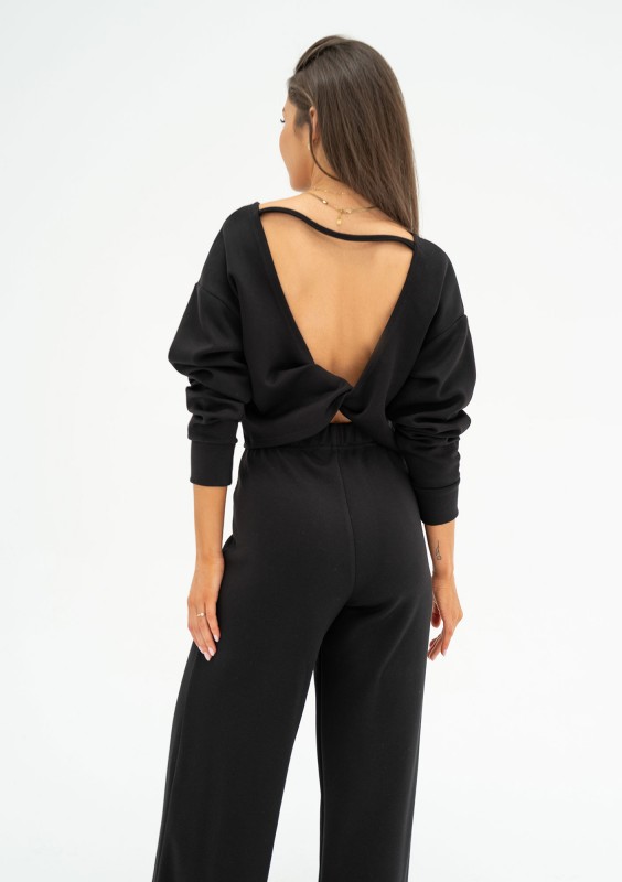 Jase - Black short sweatshirt