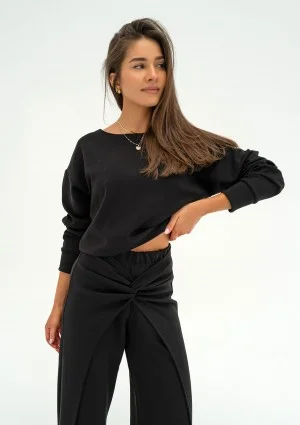 Jase - Bluza z odkrytymi plecami Czarna