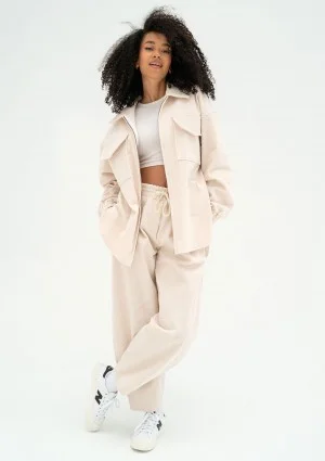 Cord - Ecru curduroy trousers