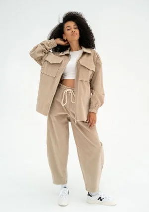 Cord - Beige curduroy trousers