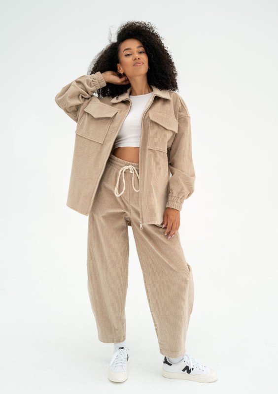 Cord - Beige curduroy trousers