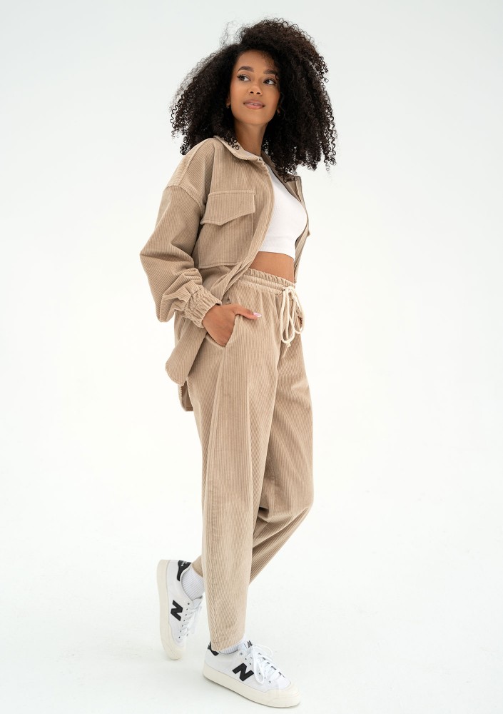 Cord - Beige curduroy trousers