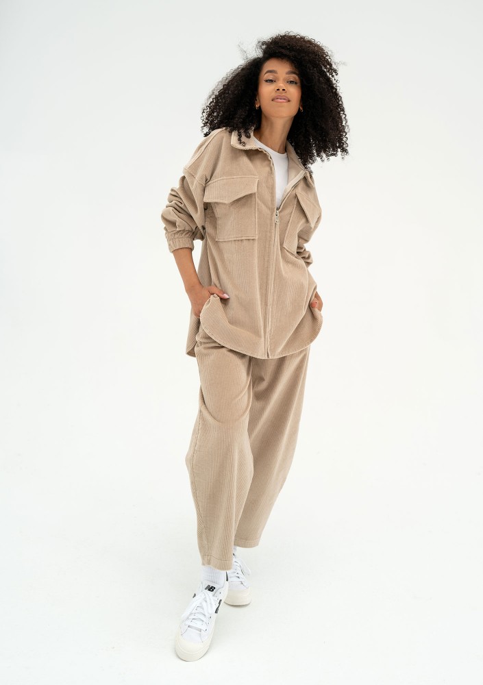 Cord - Beige curduroy trousers