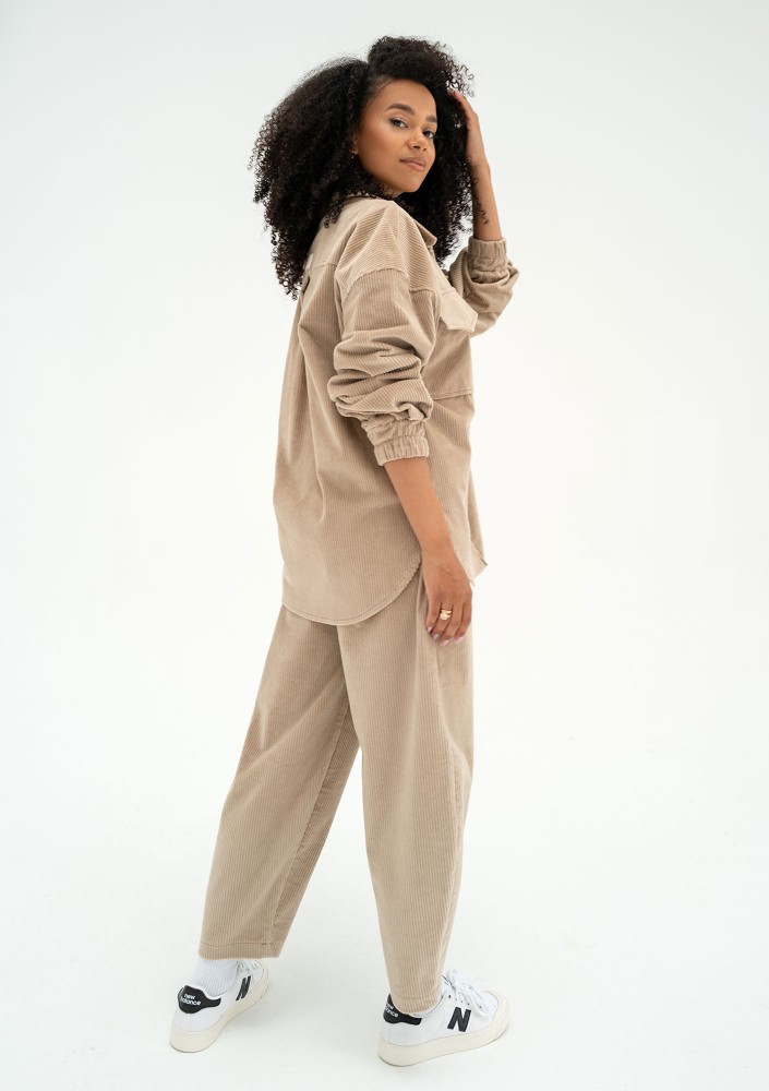 Cord - Beige curduroy trousers