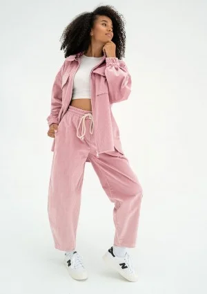 Cord - Pink curduroy trousers