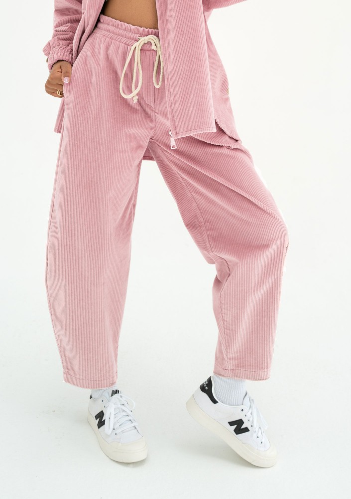 Cord - Pink curduroy trousers
