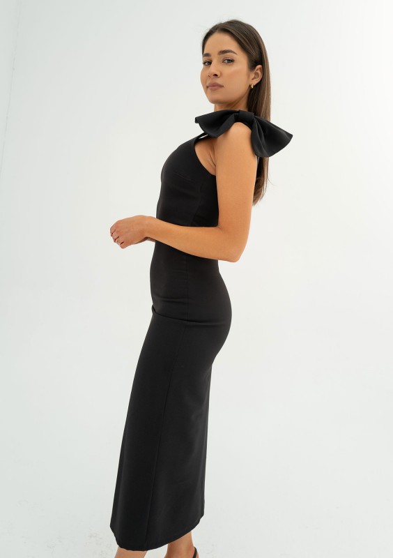 Evia - Black midi dress