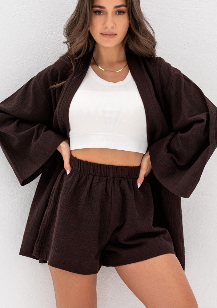 Pavla - Brown muslin shirt