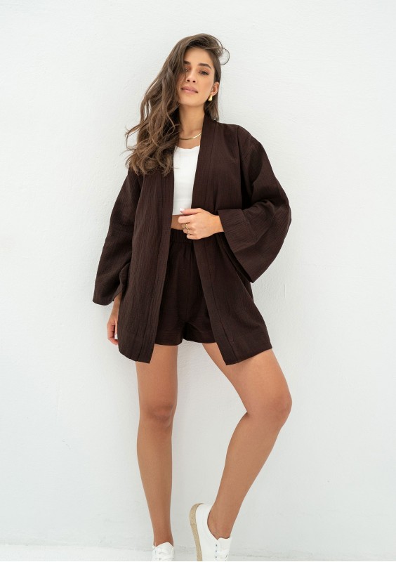 Pavla - Brown muslin shirt