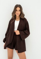 Pavla - Brown muslin shorts
