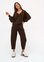 Ollie - Spodnie dresowe z dzianiny soft Brown