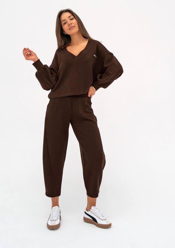 Ollie - Brown rayon sweatpants