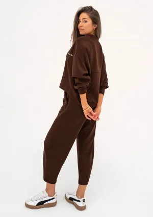 Ollie - Spodnie dresowe z dzianiny soft Brown