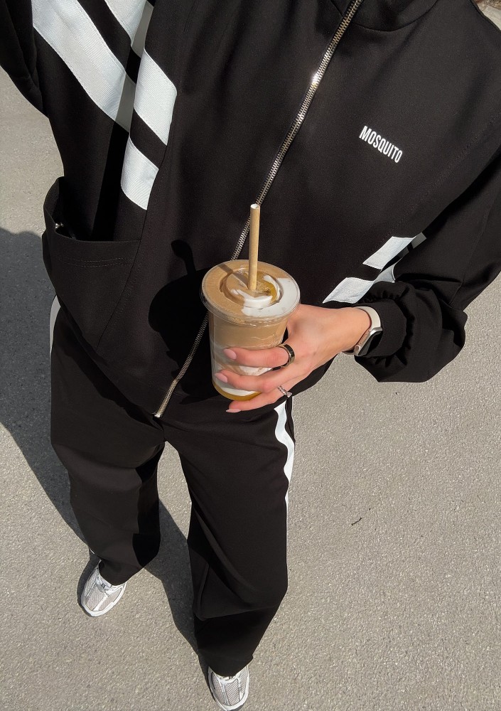 Ryder - Black sweatshirt with stripes