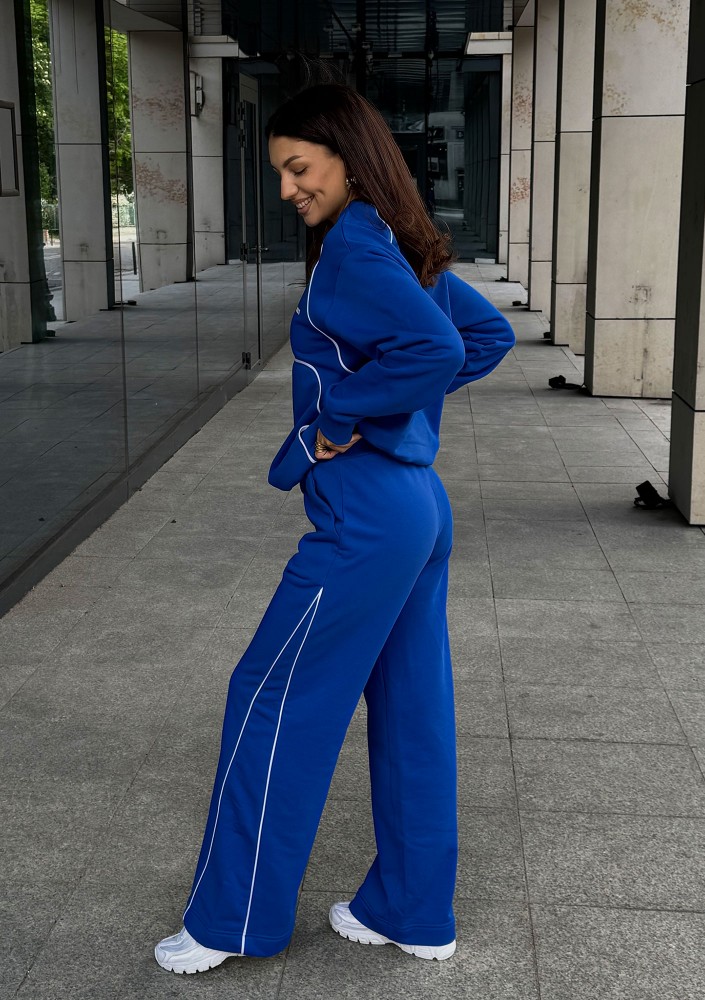 Cush - Cobalt blue sweatshirt with trims
