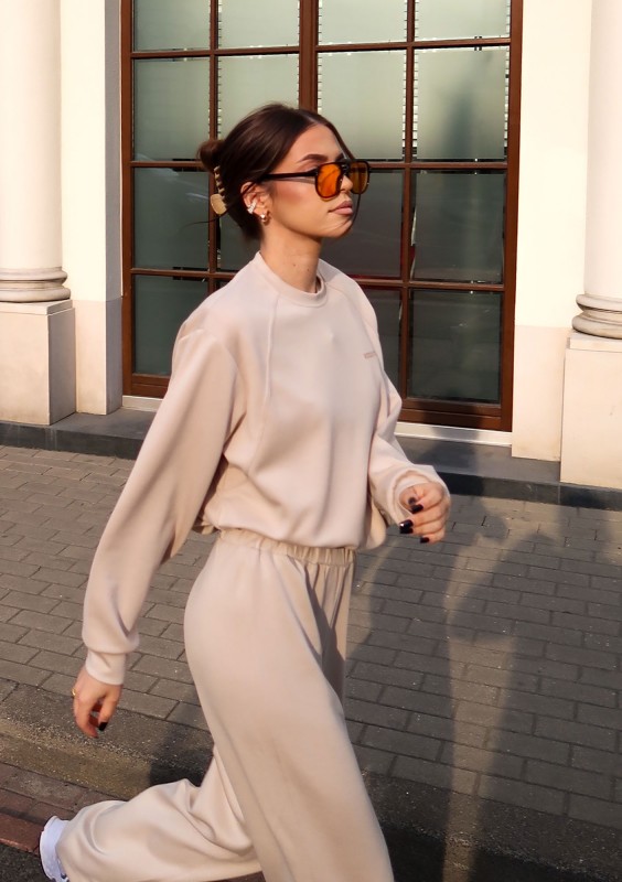 Shanti - Beige rayon sweatshirt