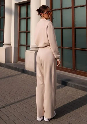 Shanti - Beige rayon sweatshirt