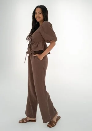 Thane - Brown muslin pants