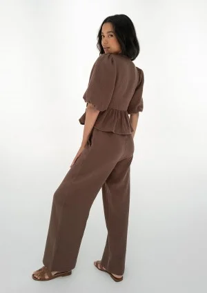 Thane - Brown muslin pants