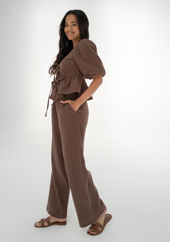 Juliet - Brown muslin blouse