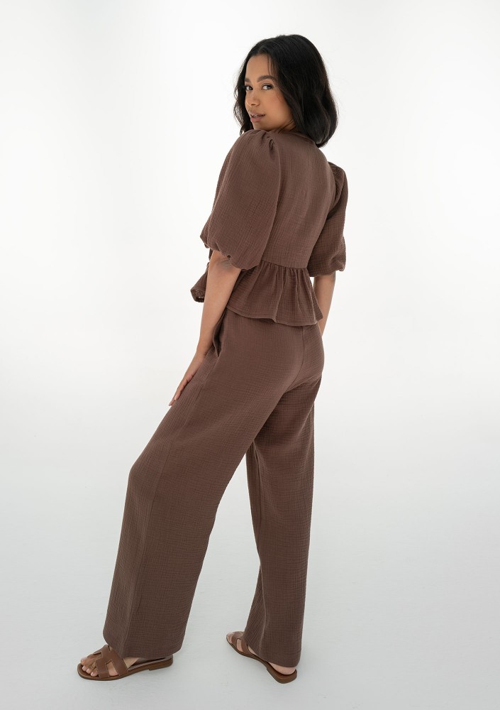 Juliet - Brown muslin blouse