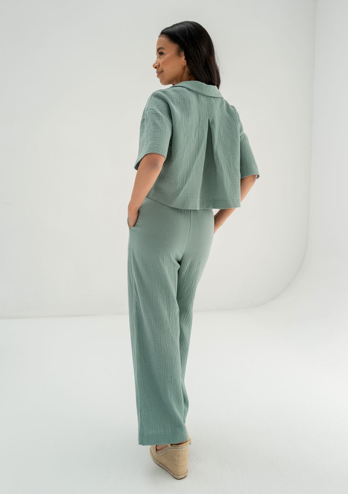 Thane - Minty muslin pants